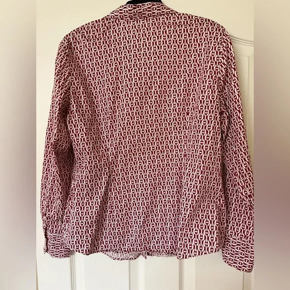 Fall Style! Liz & Co patterned blouse - Picture 3 of 5